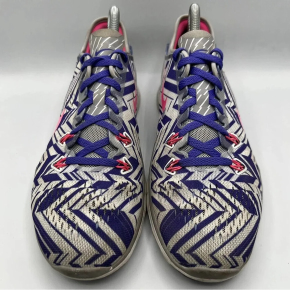 Nike Free 5.0 TR Fit 5 Print Women’s 8.5 Wolf Gray Purple Running 704695-005 - Picture 2 of 8